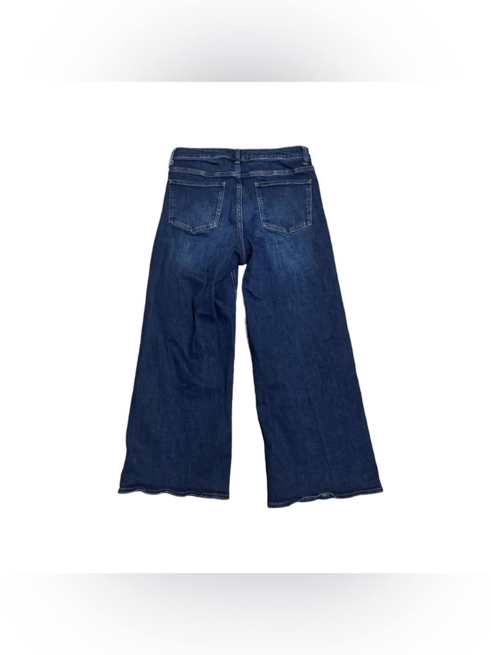 Quince Women's Bella Stretch Wide Leg Jeans Dark Blue Denim Casual Size 30 - Picture 4 of 7